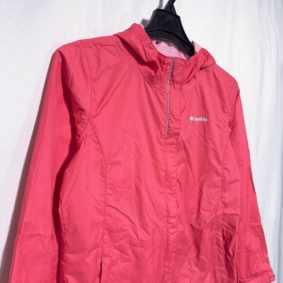 Columbia Youth  Girls Timber Pointe II Pink Omni-Tech Waterproof Jacket XL 18 20 - Picture 3 of 9